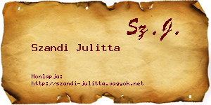 Szandi Julitta névjegykártya